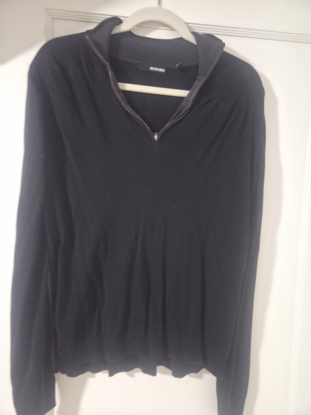 Murano Black Quarter-Zip Sweater